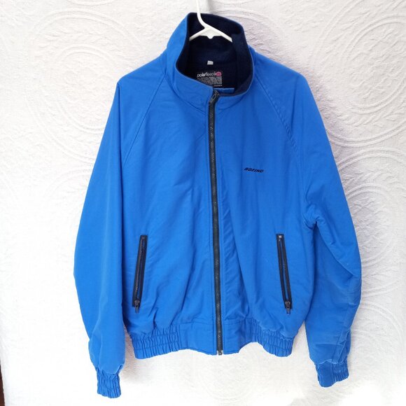 Polar Fleece By Malden Cobalt Blue Lined Jacket W/ Boeing Logo Sz M (T-379) - Picture 3 of 11